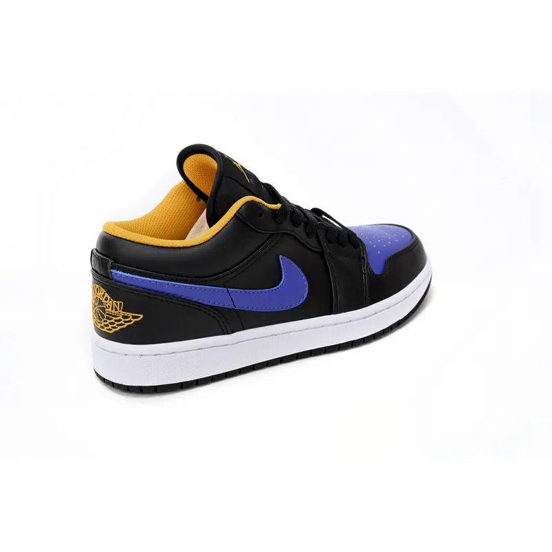 XH Air Jordan aj1 Low Black Purple Yellow
