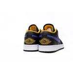 XH Air Jordan aj1 Low Black Purple Yellow