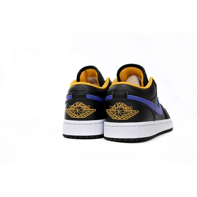 XH Air Jordan aj1 Low Black Purple Yellow