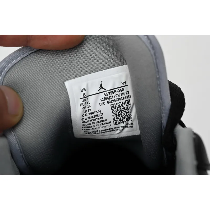 XH Air Jordan 1 Low Black Particle Grey