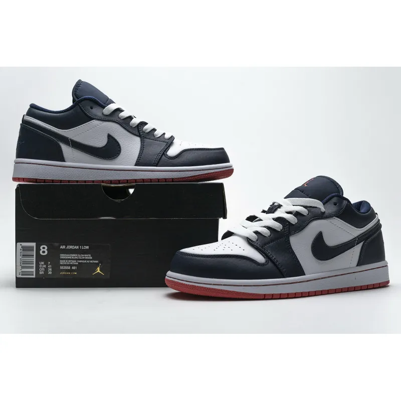 XH Air Jordan 1 Low Obsidian Ember Glow