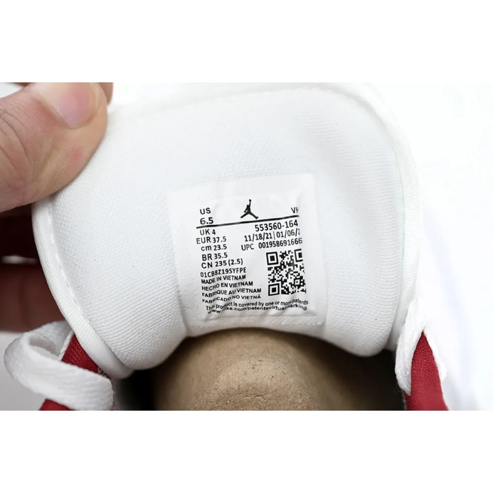 XH Air Jordan 1 Low All-white Red