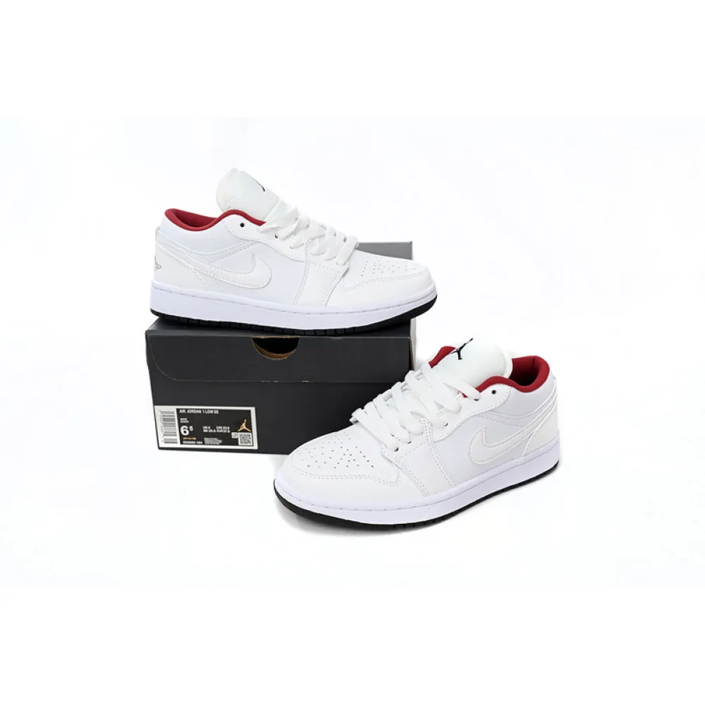 XH Air Jordan 1 Low All-white Red