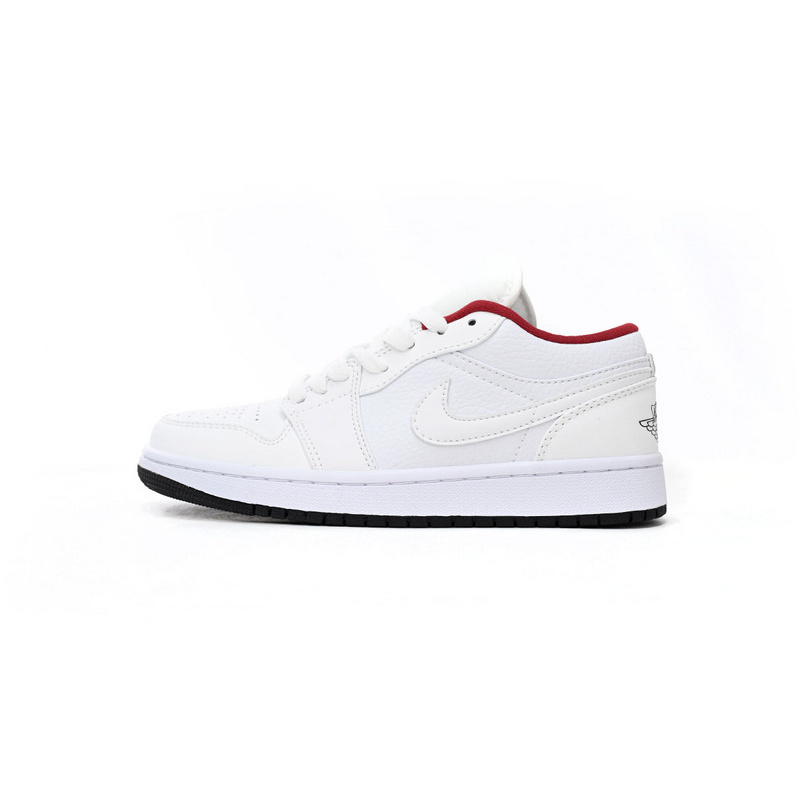 XH Air Jordan 1 Low All-white Red