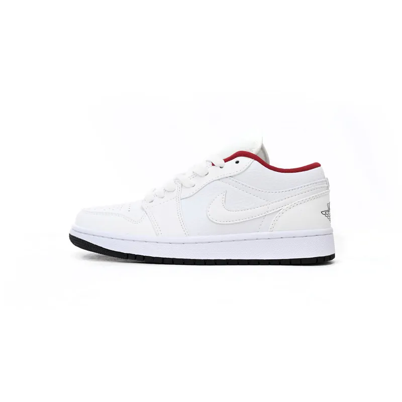 XH Air Jordan 1 Low All-white Red