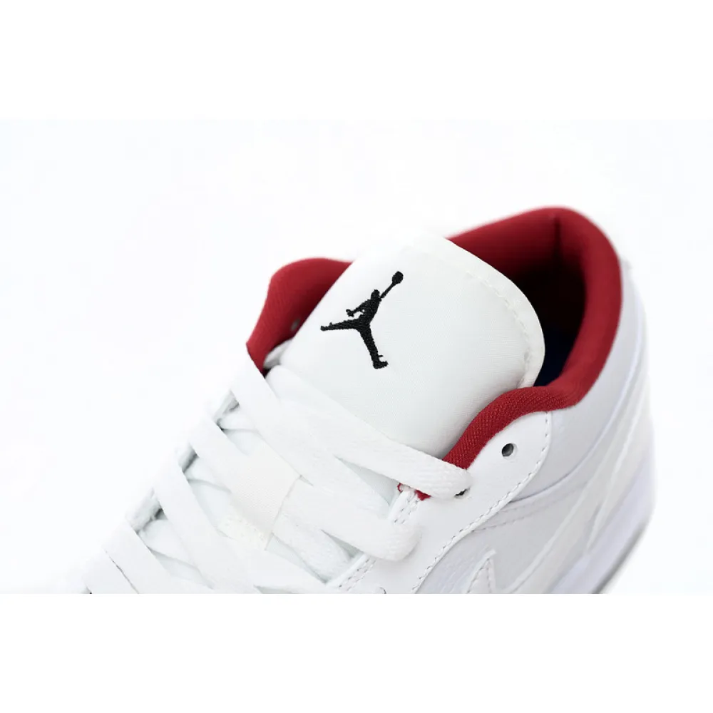 XH Air Jordan 1 Low All-white Red