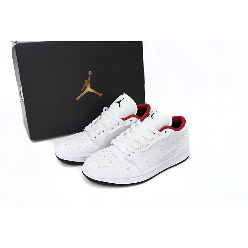 XH Air Jordan 1 Low All-white Red