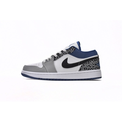 XH Air Jordan 1 Low True Blue 01