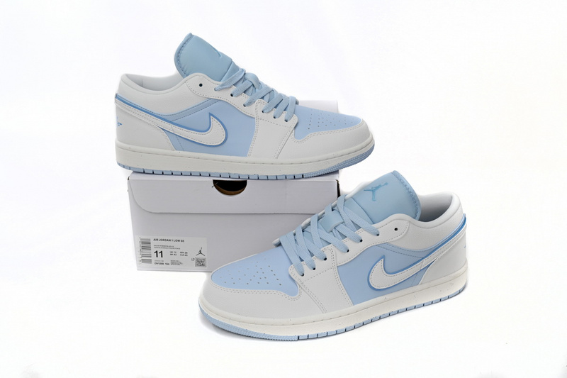 XH Air Jordan 1 Low Light Blue And White