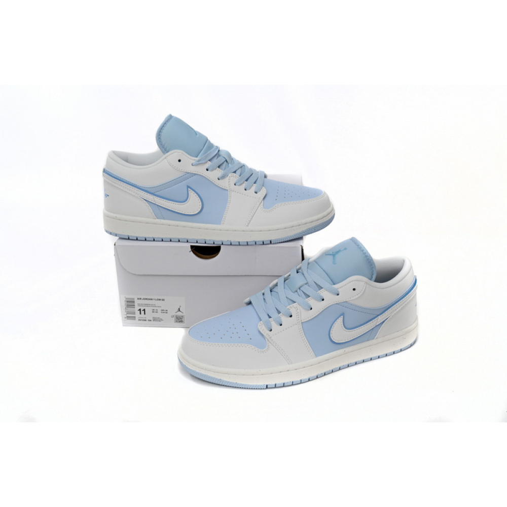 XH Air Jordan 1 Low Light Blue And White