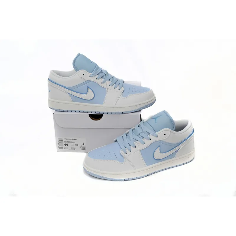 XH Air Jordan 1 Low Light Blue And White