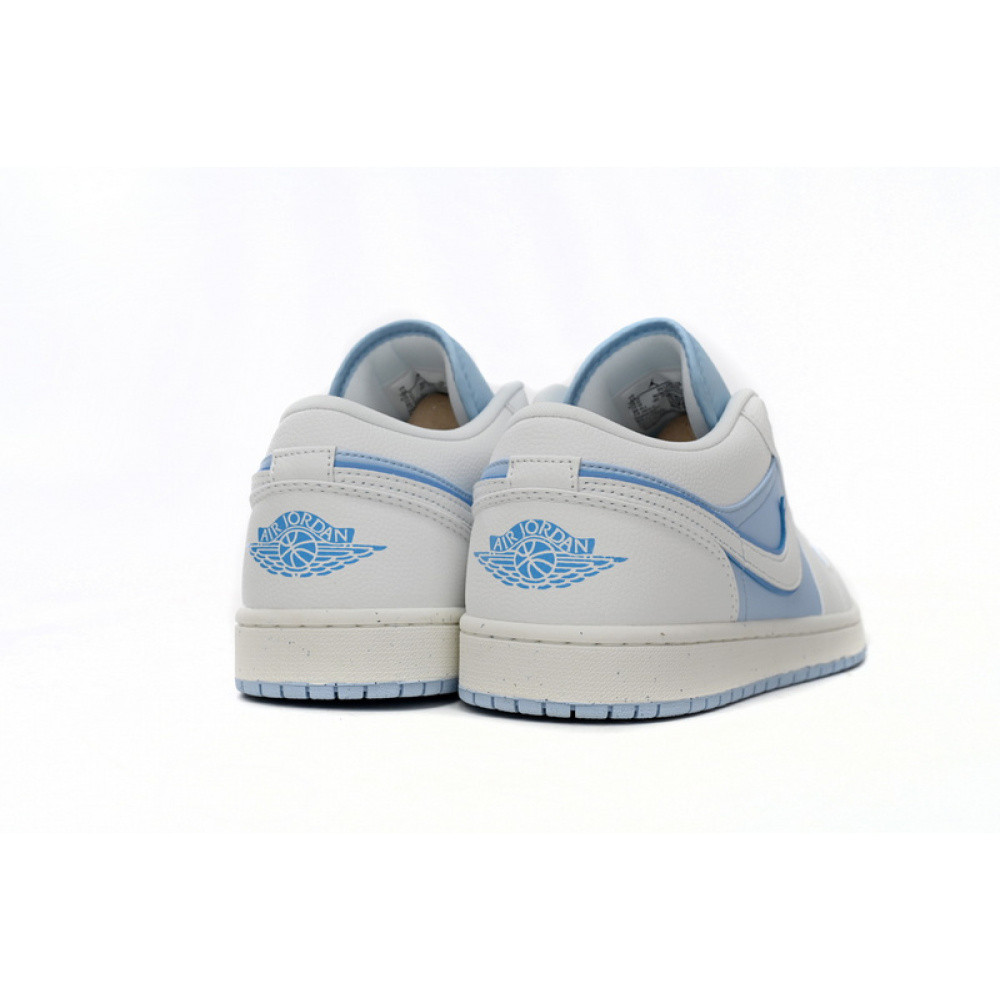 XH Air Jordan 1 Low Light Blue And White