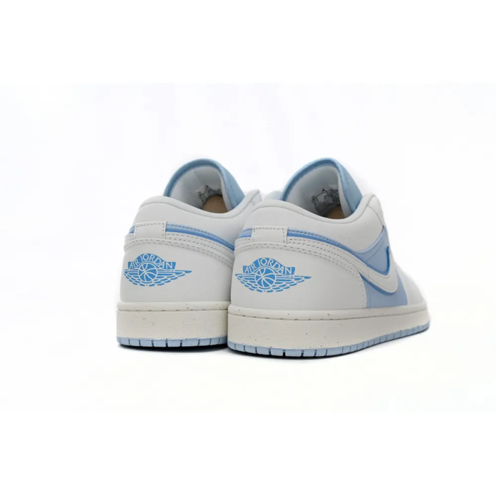 XH Air Jordan 1 Low Light Blue And White