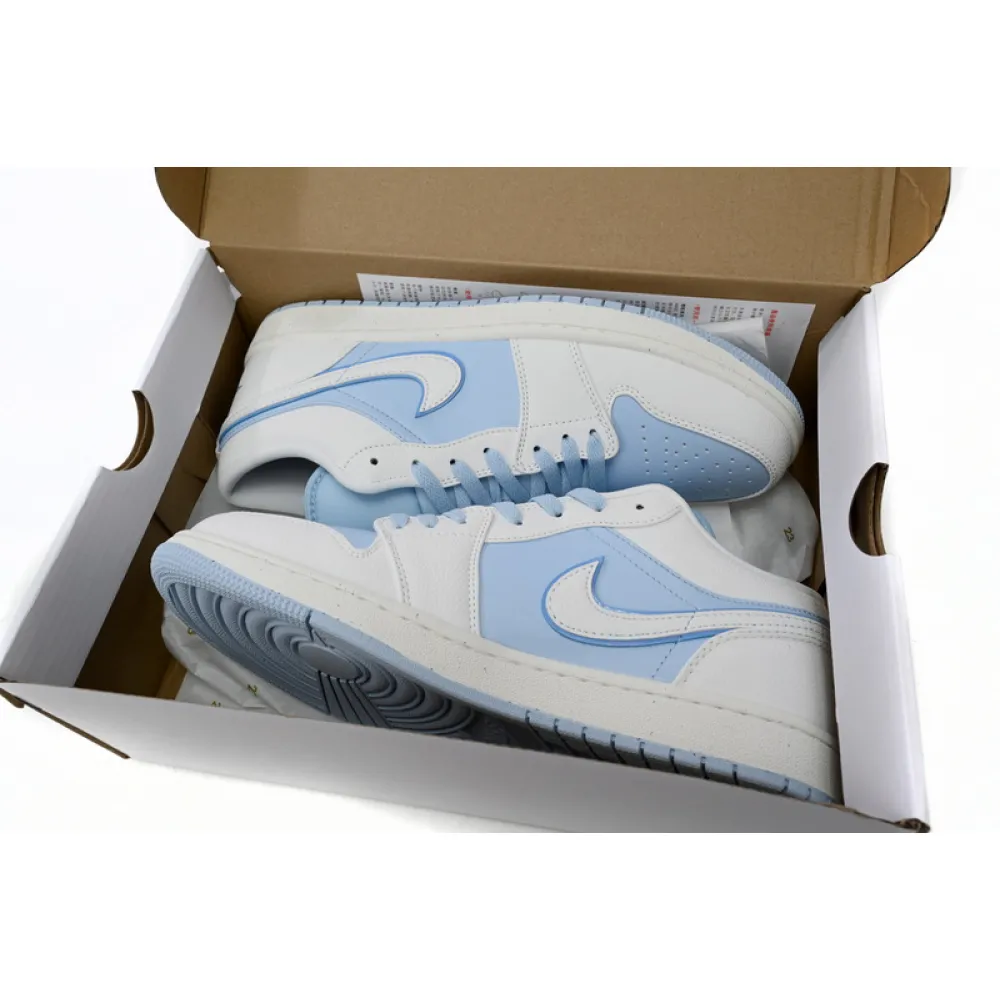XH Air Jordan 1 Low Light Blue And White