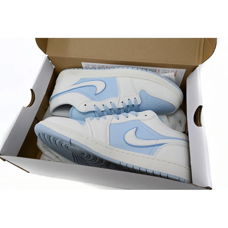 XH Air Jordan 1 Low Light Blue And White