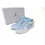 XH Air Jordan 1 Low Light Blue And White