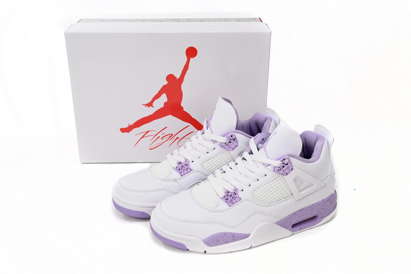 DJ Batch Air Jordan 4 White Purple