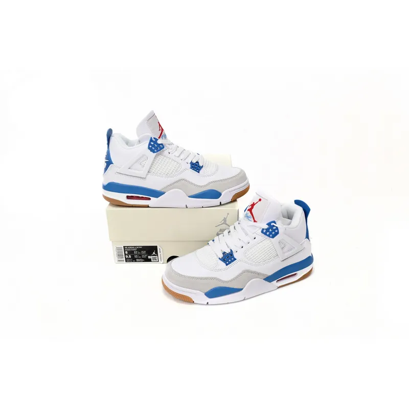 DJ Batch Nike SB x Air Jordan 4 White Blue
