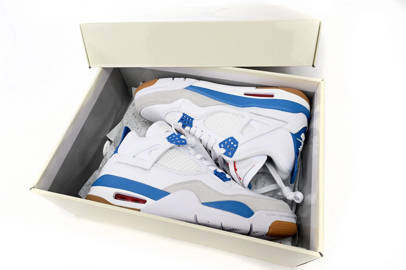 DJ Batch Nike SB x Air Jordan 4 White Blue