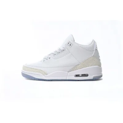 LS Air Jordan 3 Retro Pure White 01