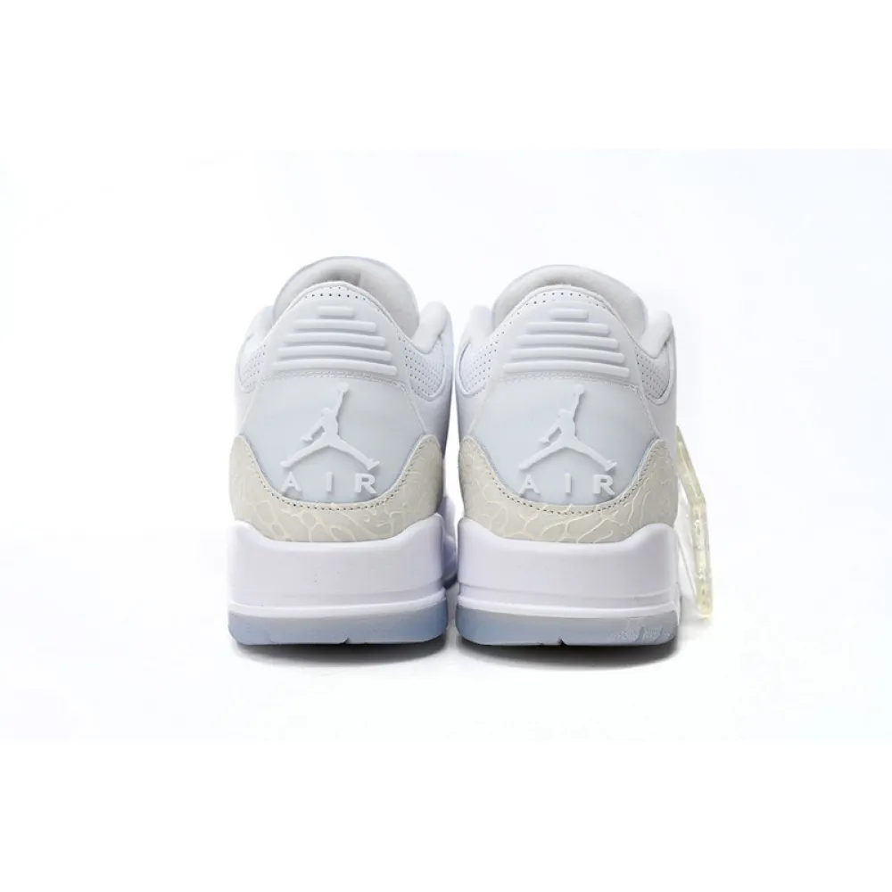LS Air Jordan 3 Retro Pure White