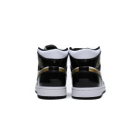 MID Air Jordan 1 Mid SE Black Gold Patent Leather