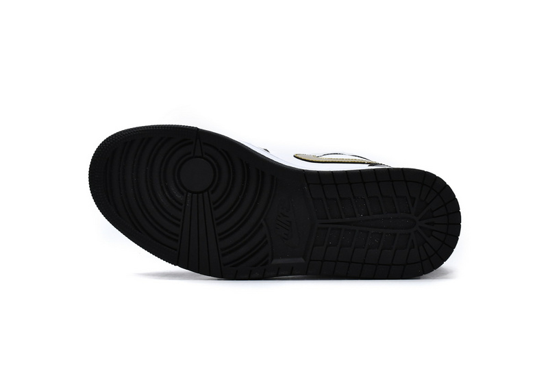 MID Air Jordan 1 Mid SE Black Gold Patent Leather