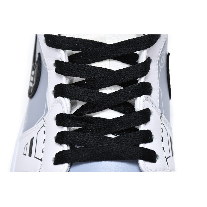 MID Air Jordan 1 Mid PS5 White Grey Black