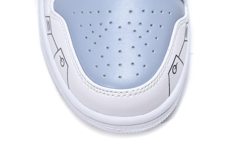 MID Air Jordan 1 Mid PS5 White Grey Black