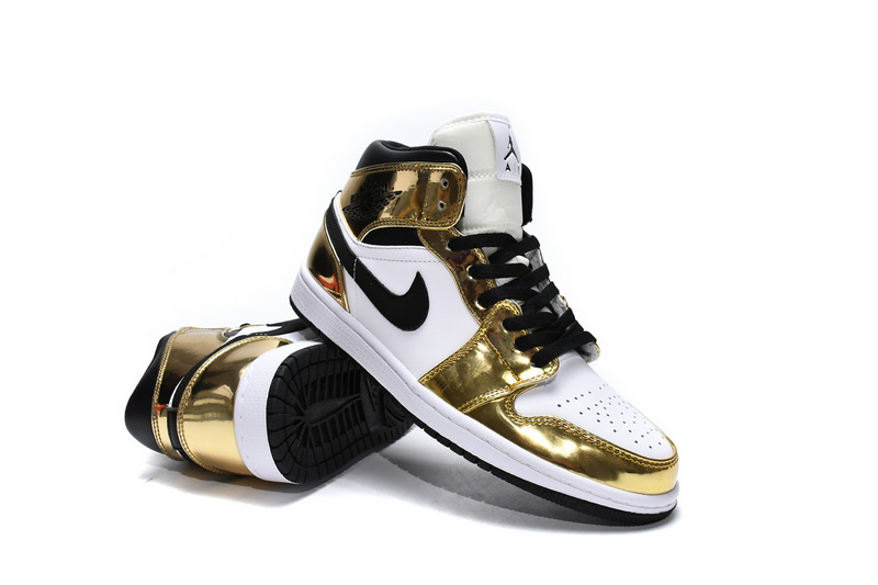 MID Air Jordan 1 Mid SE GS Metallic Gold