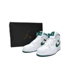 MID Air Jordan 1 Mid White Mystic Green