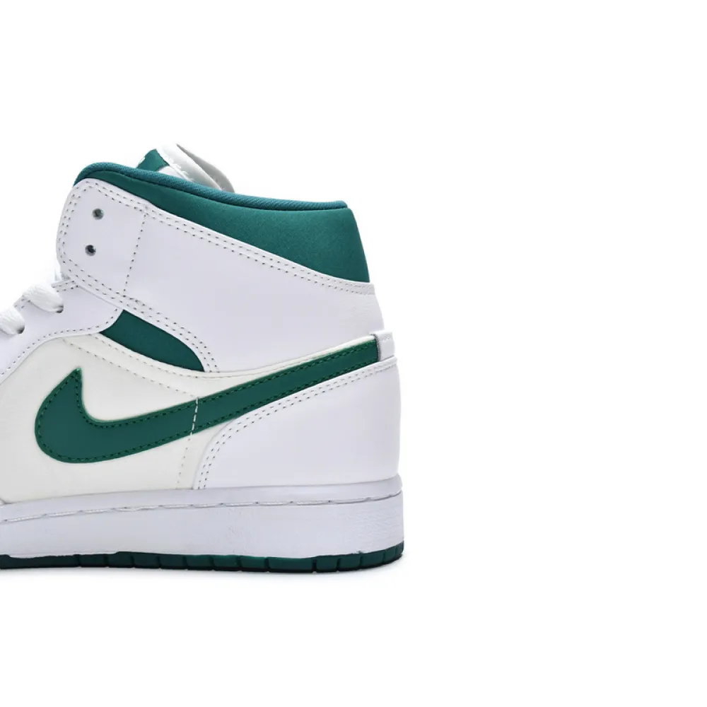 MID Air Jordan 1 Mid White Mystic Green