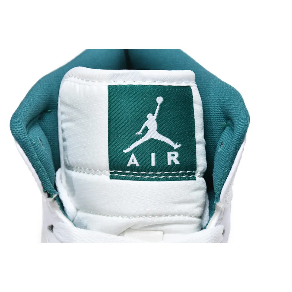 MID Air Jordan 1 Mid White Mystic Green
