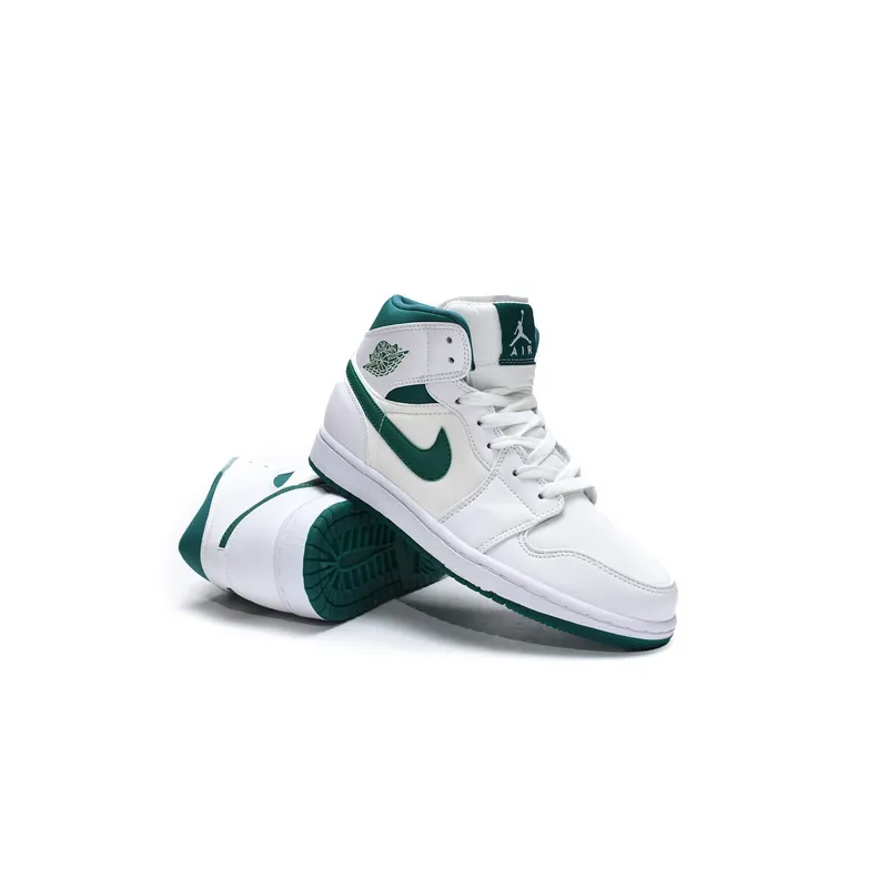 MID Air Jordan 1 Mid White Mystic Green