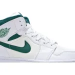 MID Air Jordan 1 Mid White Mystic Green