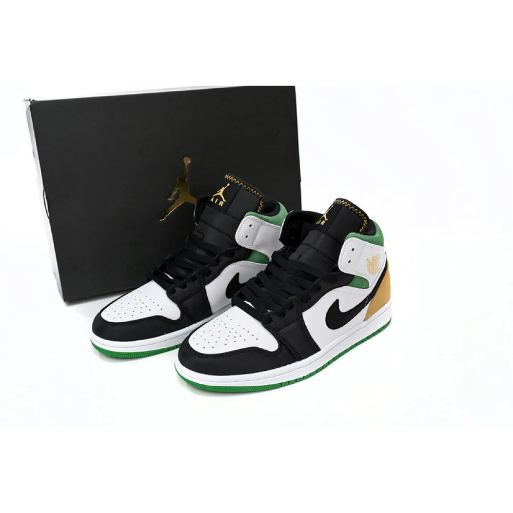 MID Air Jordan 1 White, orange and Green