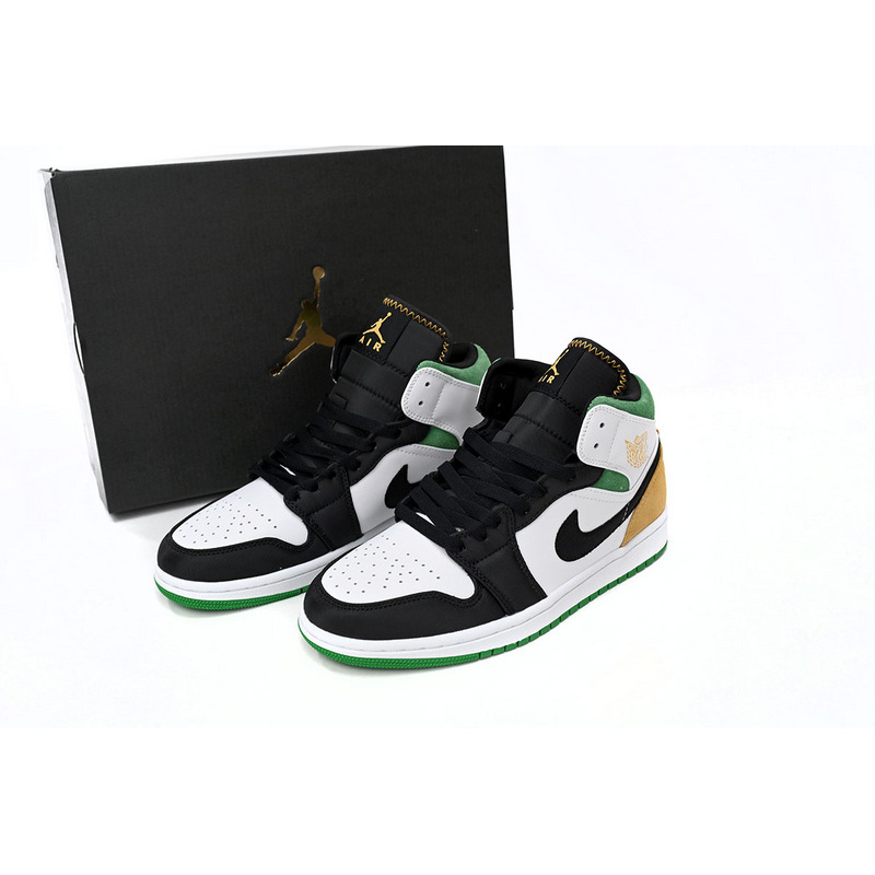 MID Air Jordan 1 White, orange and Green