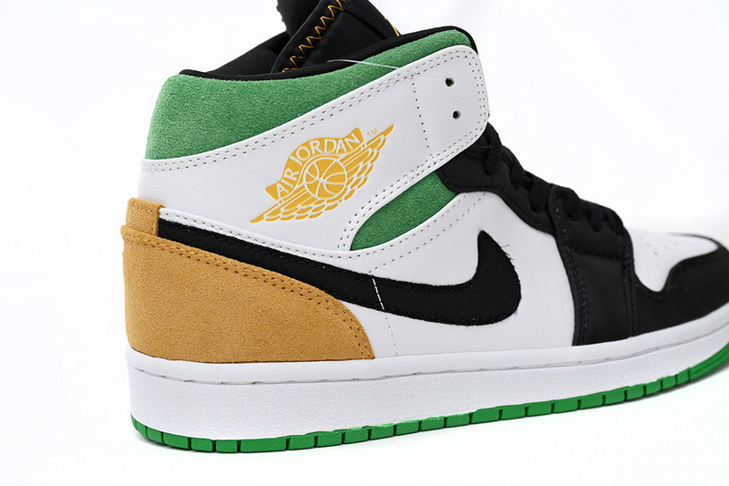 MID Air Jordan 1 White, orange and Green
