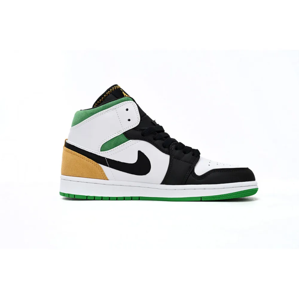 MID Air Jordan 1 White, orange and Green