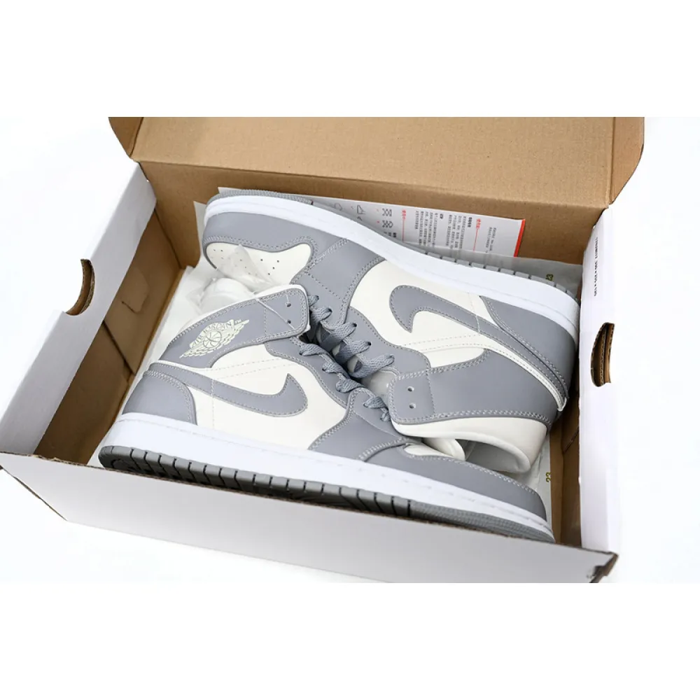 MID Air Jordan 1 White Soot