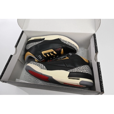 PB Air Jordan 3 WMNS Black Gold 02