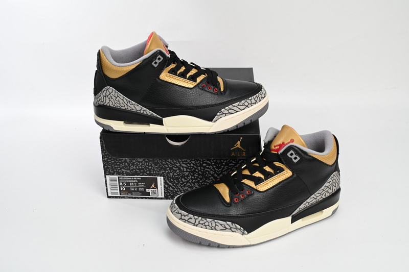 PB Air Jordan 3 WMNS Black Gold