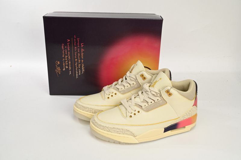 PB Balvin x Air Jordan 3 White Blue Red