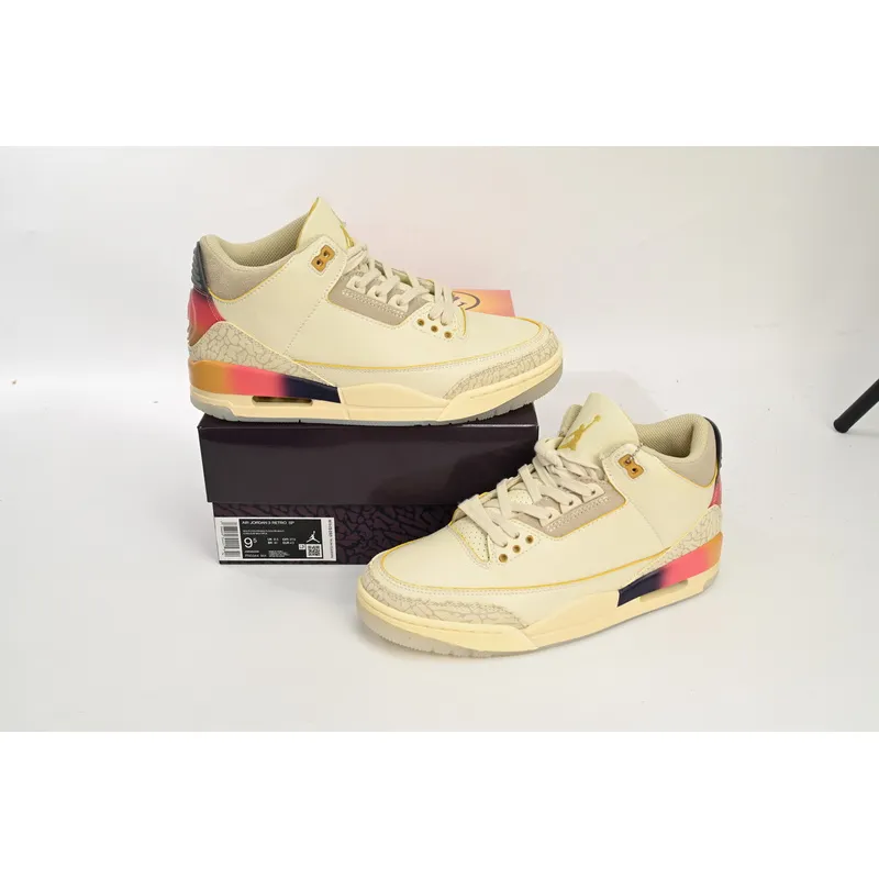 PB Balvin x Air Jordan 3 White Blue Red