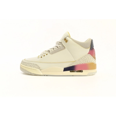 PB Balvin x Air Jordan 3 White Blue Red 01