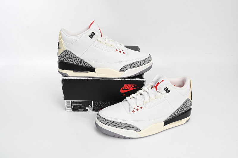 PK Air Jordan 3 White Cement Reimagined