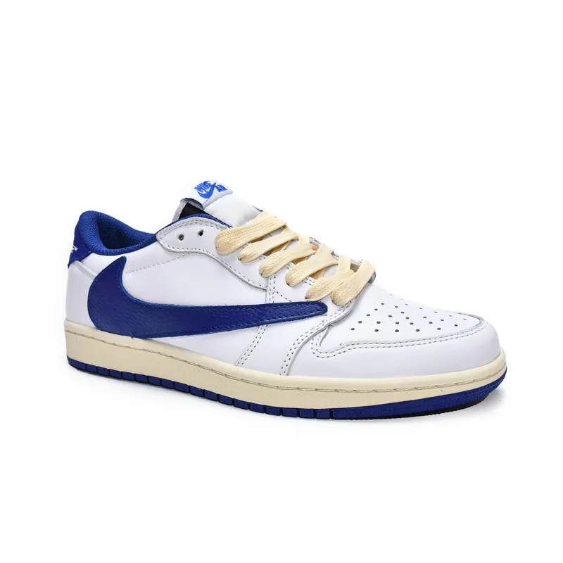 PRO Travis Scott x Air Jordan 1 Low Blue Bottom Barb