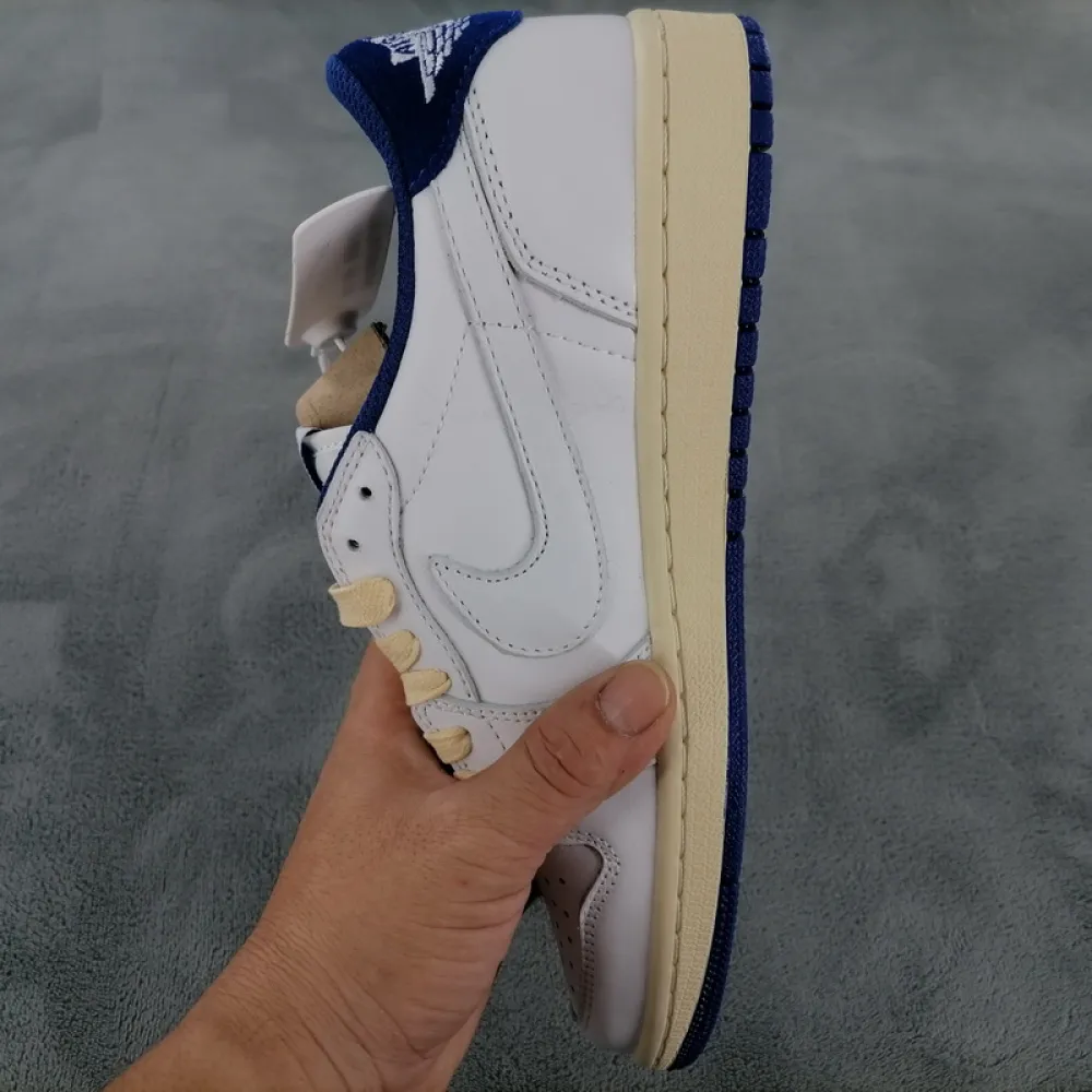 PRO Travis Scott x Air Jordan 1 Low Blue Bottom Barb