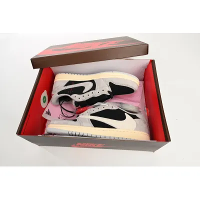 PRO  Travis Scott x Air Jordan 1 Low White Grey Low Gang