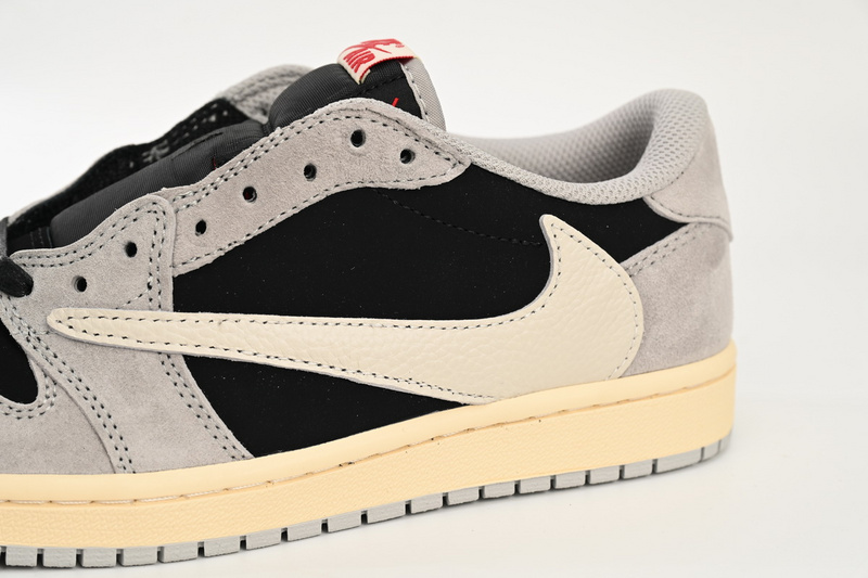 PRO  Travis Scott x Air Jordan 1 Low White Grey Low Gang